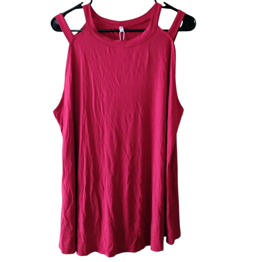 Infinity Raine Pink Cut Out Sleeveless Tank Top